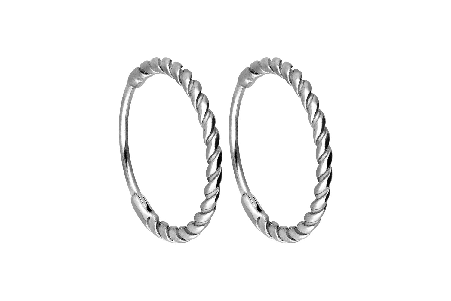 Chirurgenstahl Ohrclicker Creolen GEDREHT von Piercingline